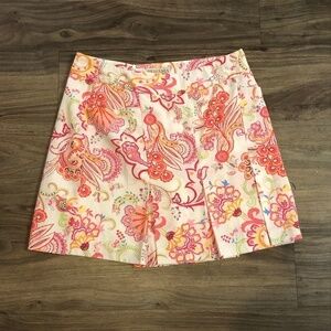 Tehama Skirt by Nancy Haley Women's 10 Floral Outdoor Active Zip Up